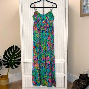 Lilly Pulitzer Hot Spot Silk Maxi Dress Size 6 EUC